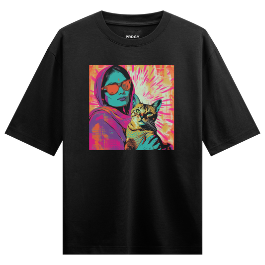 Aesthetic Cat Oversized T-Shirt