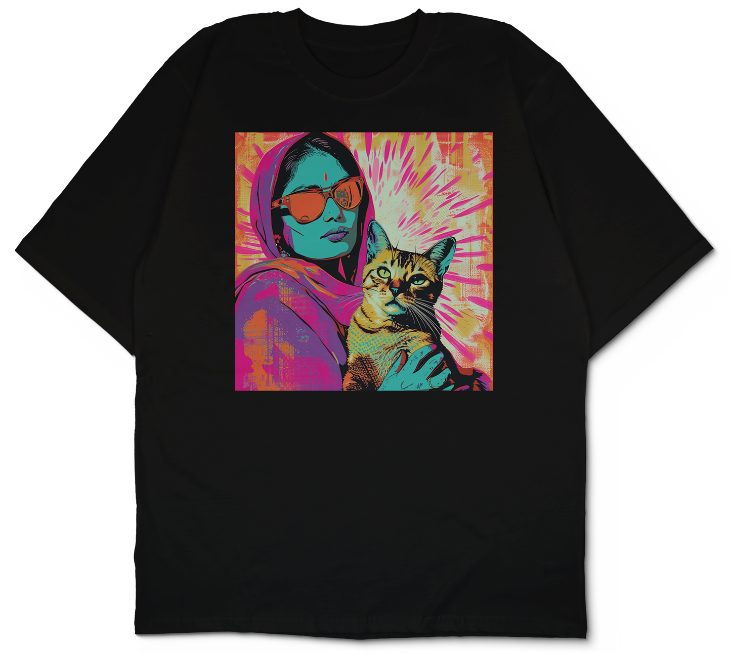 Aesthetic Cat Oversized T-Shirt