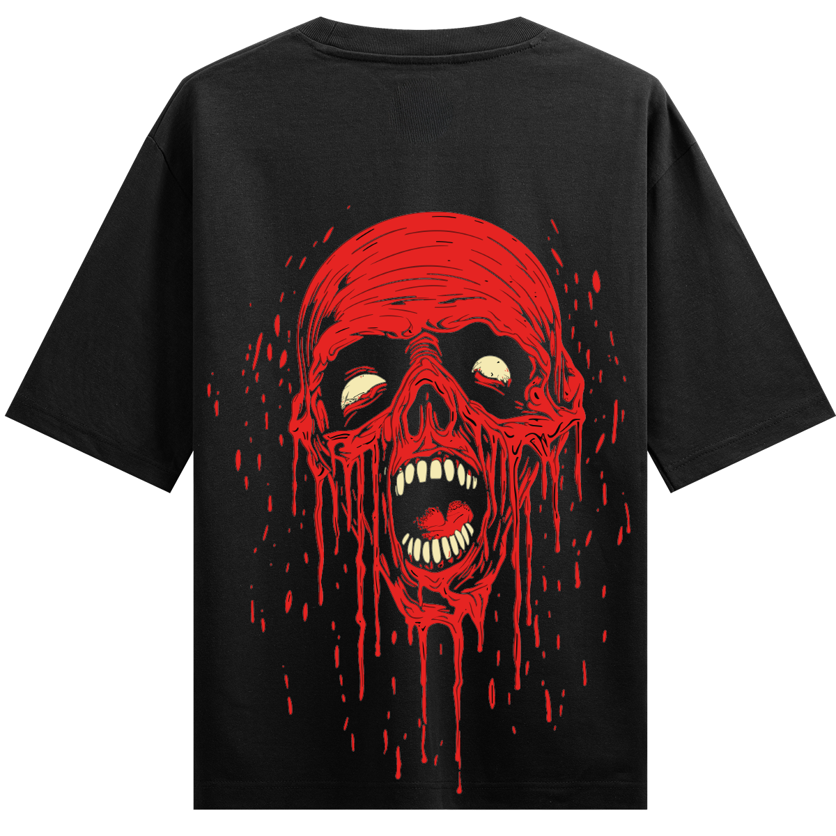 DEAD Skull Back Print Oversized Tshirt