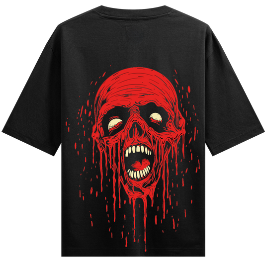 DEAD Skull Back Print Oversized Tshirt