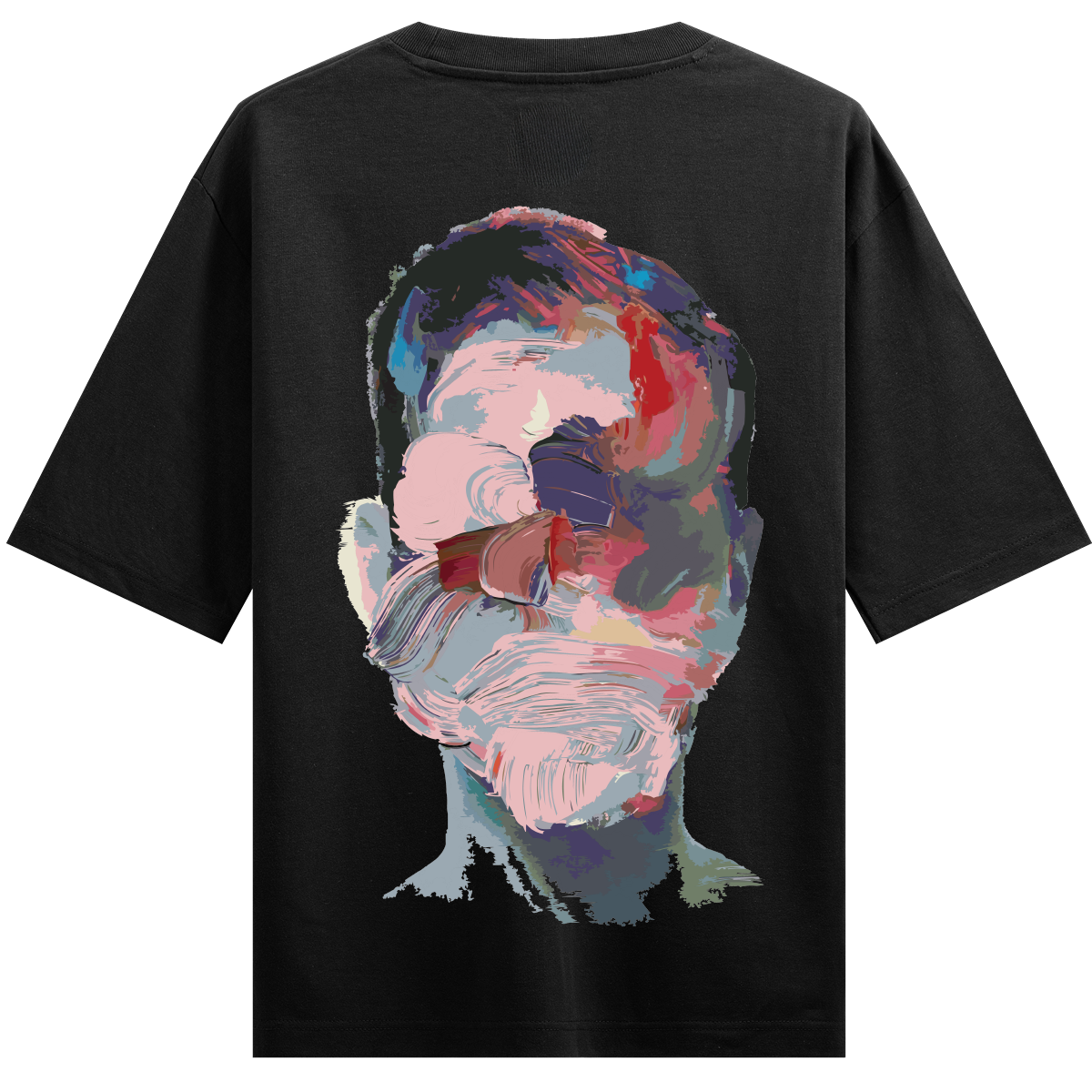 Faceless Back Print Oversized T-Shirt