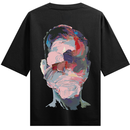 Faceless Back Print Oversized T-Shirt