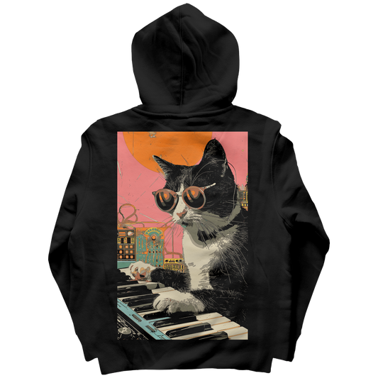 Musical Aesthetic Cat Hoodie