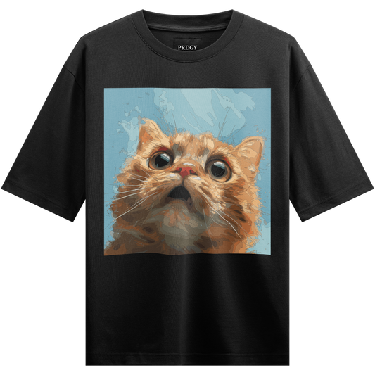 PRDGY Aesthetic Cat Oversized T-Shirt