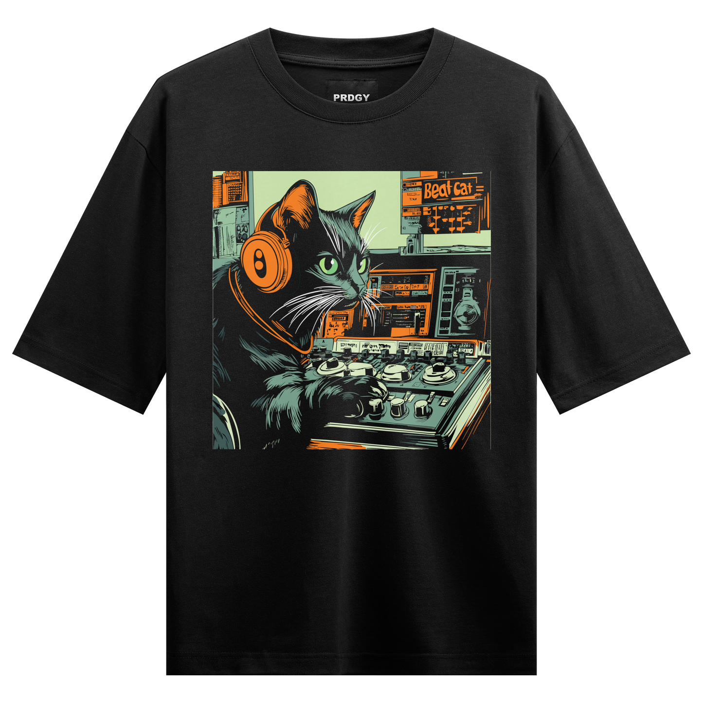 Prdgy Cat Jockey Front Oversized T-Shirt