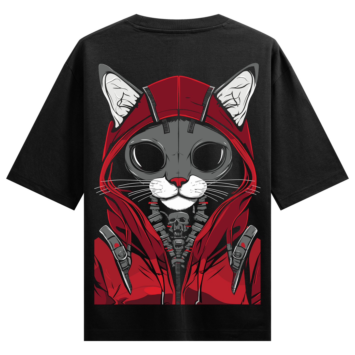 PRDGY Deaaad Cat Oversized T-Shirt