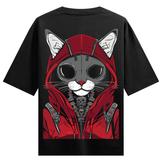 PRDGY Deaaad Cat Oversized T-Shirt