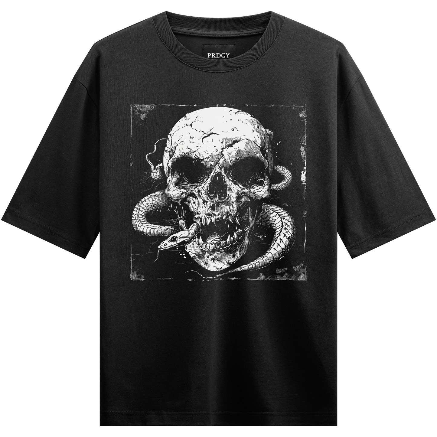 PRDGY Skull Snake Oversized T-Shirt