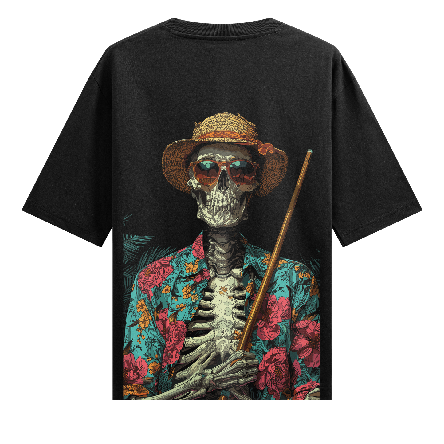 PRDGY Tropical Kankaal Back Print Oversized T-Shirt