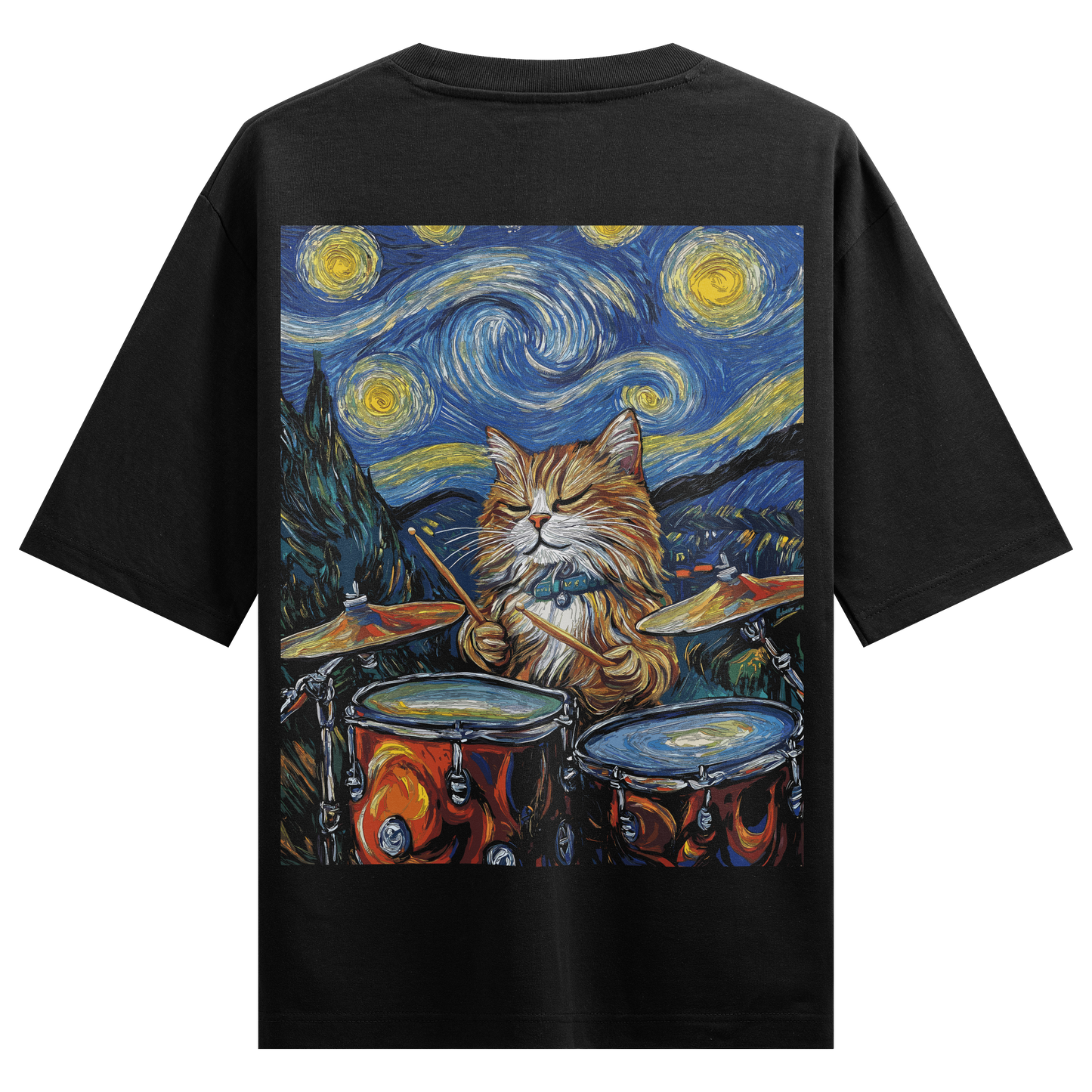 PRDGY Van Gogh Billa Back Print Oversized T-Shirt