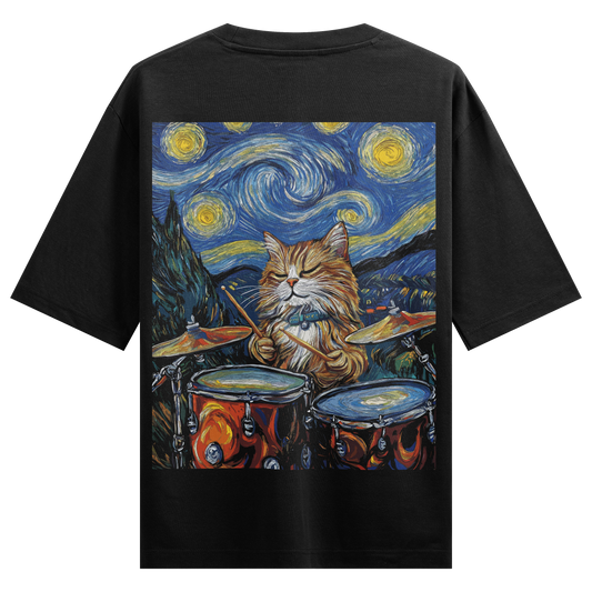 PRDGY Van Gogh Billa Back Print Oversized T-Shirt