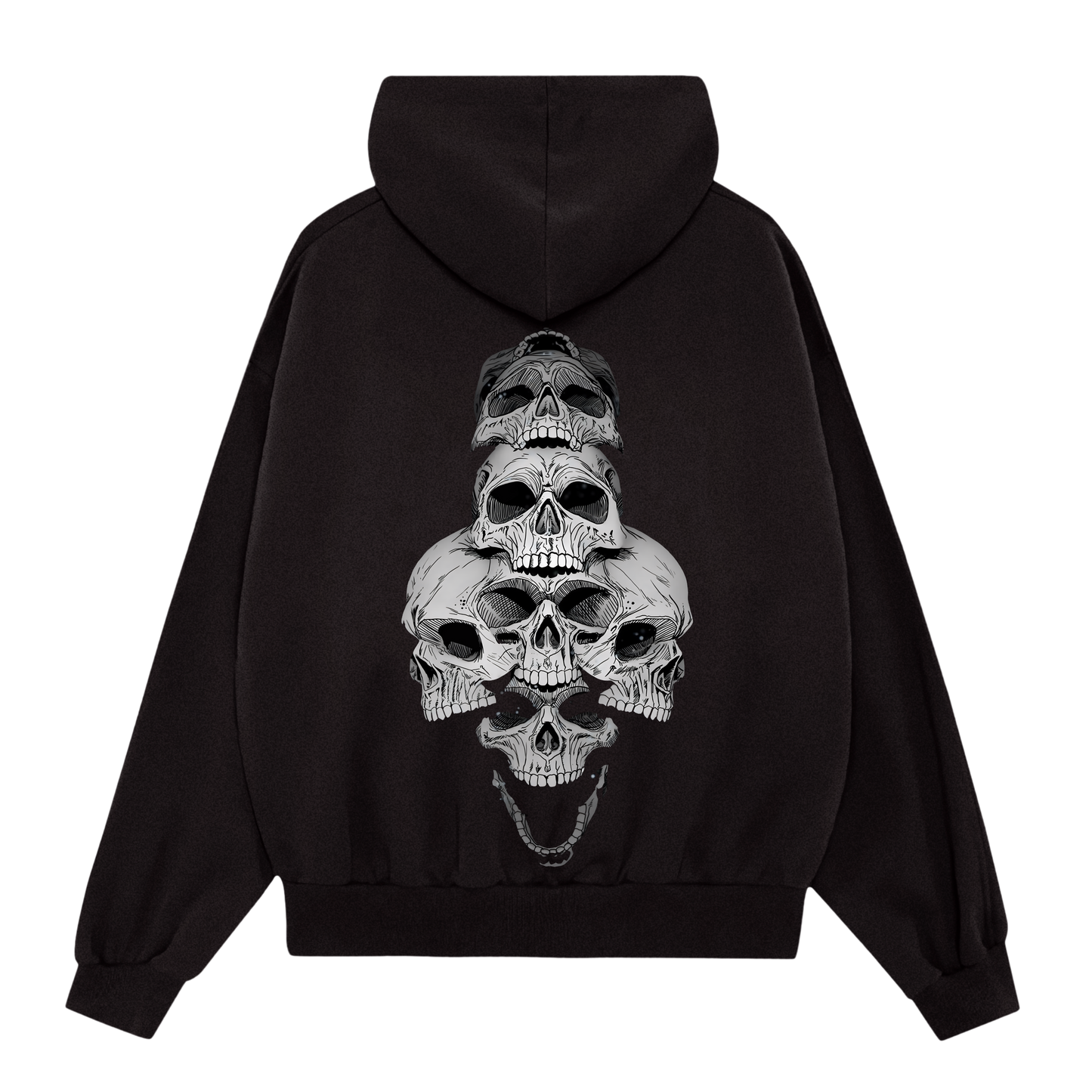 Prdgy Back Print Skull Hoodie