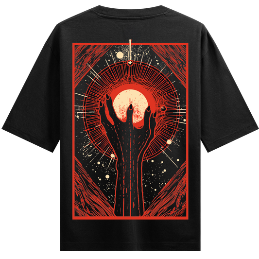 Witch Hand Back Print Oversized T-Shirt