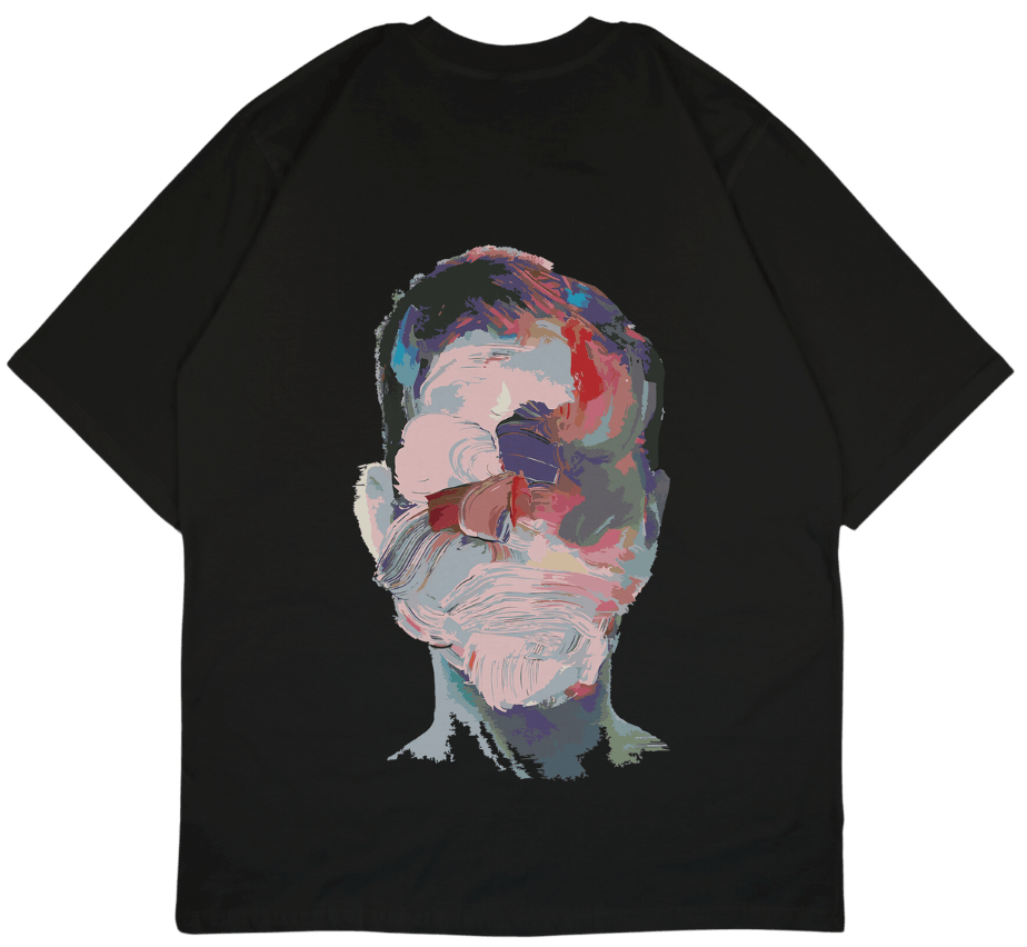 Faceless Back Print Oversized T-Shirt - PRDGY