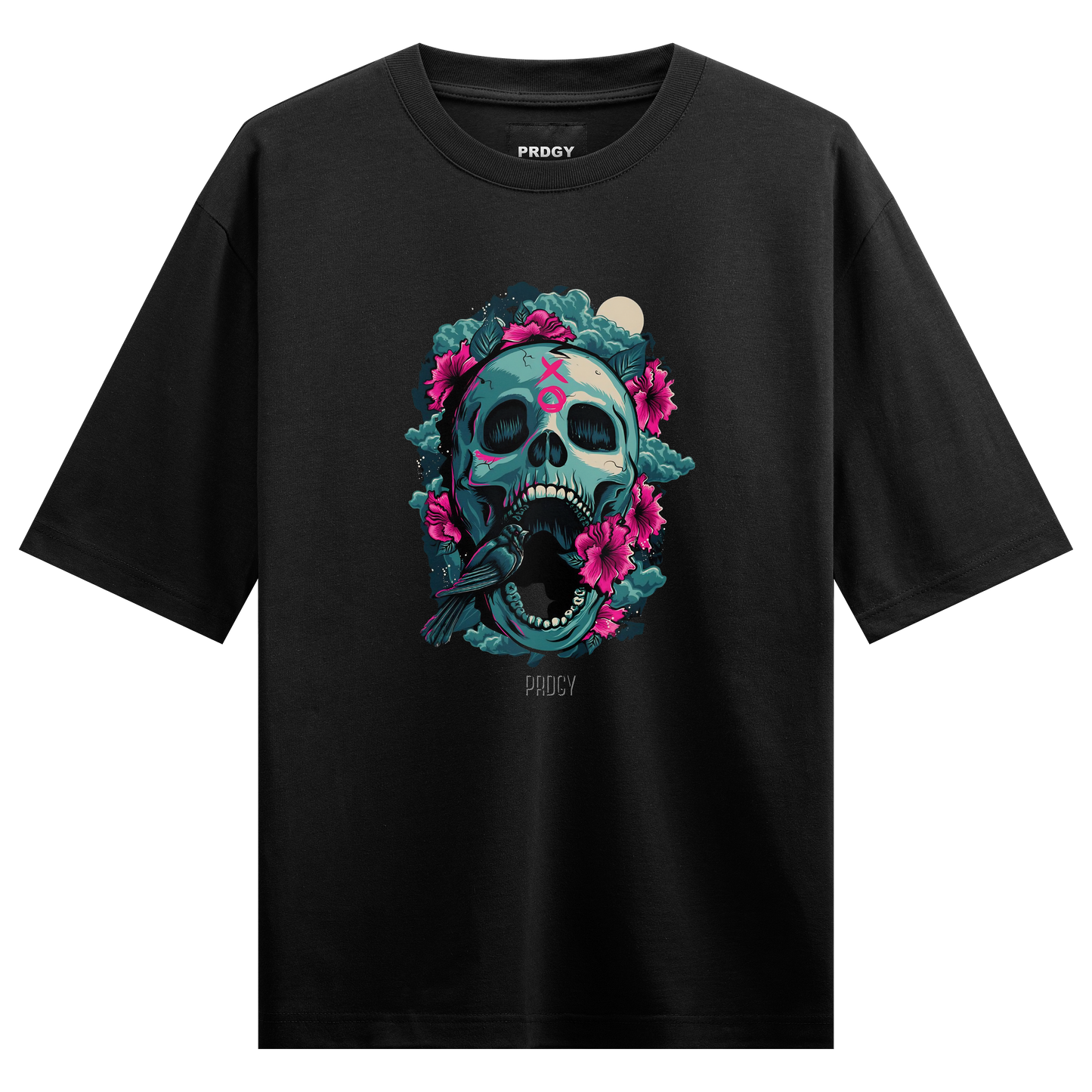 PRDGY Aesthetic Skull Oversized T-shirt