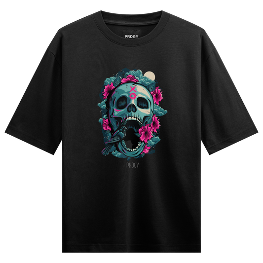 PRDGY Aesthetic Skull Oversized T-shirt