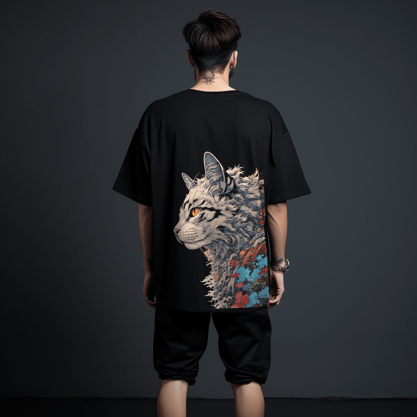 Lone Cat Oversized Tshirt - PRDGY