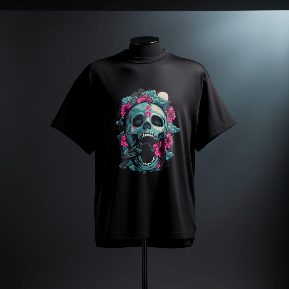 PRDGY Aesthetic Skull Oversized T-shirt