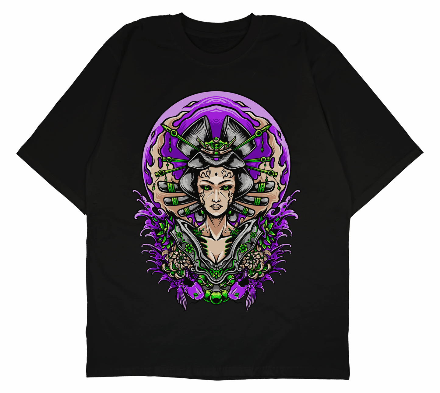 PRDGY Geisha Psychedelic Essential Oversized Tshirt - PRDGY