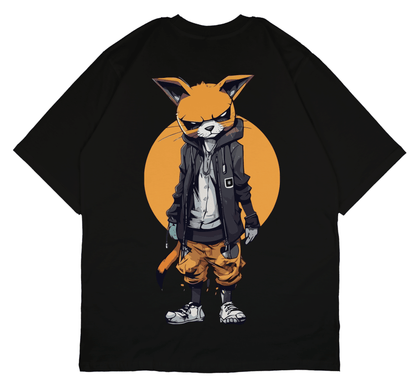 PRDGY Street Smart Cat S Oversized T Shirt - PRDGY