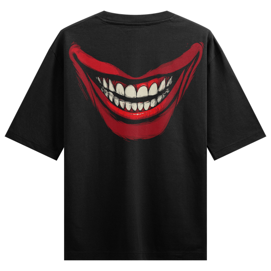 PRDGY Grin Back Print Oversized T-Shirt